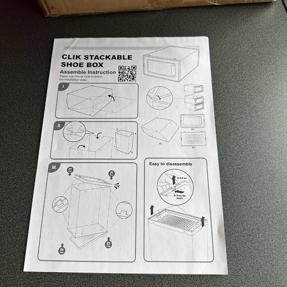 Clik Stackable Shoe Box Organizers – 12 Pack - Picture 3 of 4